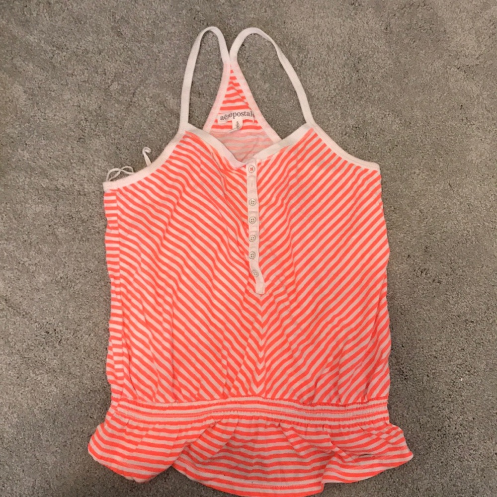 Aeropostale white/orange tank